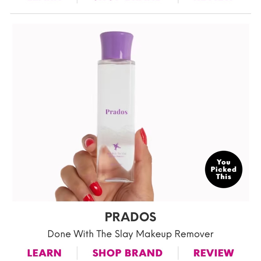 Prados Done With the Slay Makeup Remover